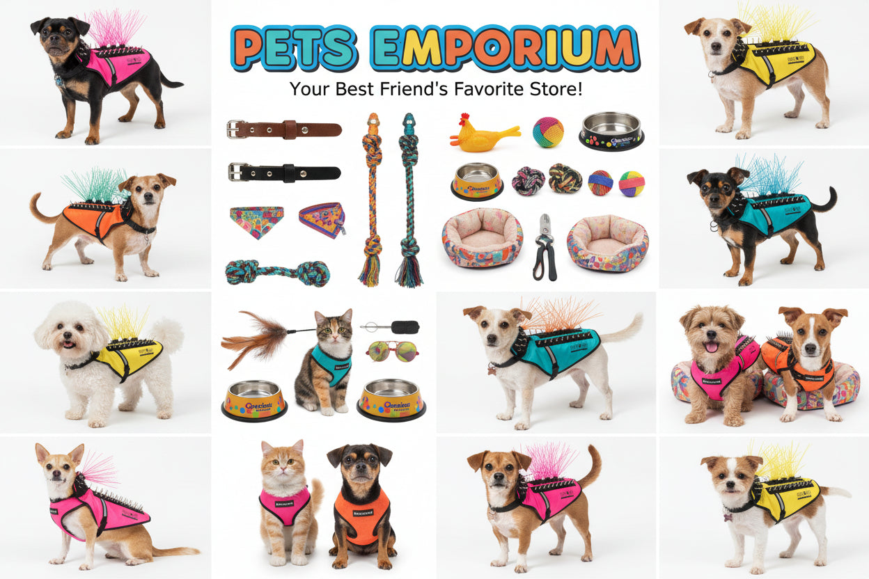 Leashes collars and vests